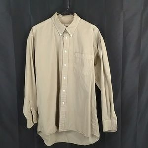 Beige cotton dress shirt